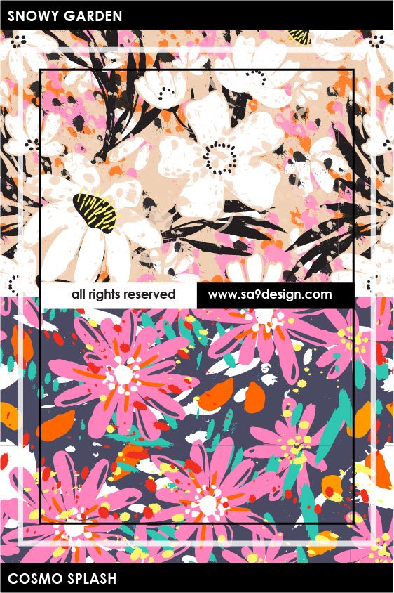 Youth Abstract Edgy Bold Floral Textile Print